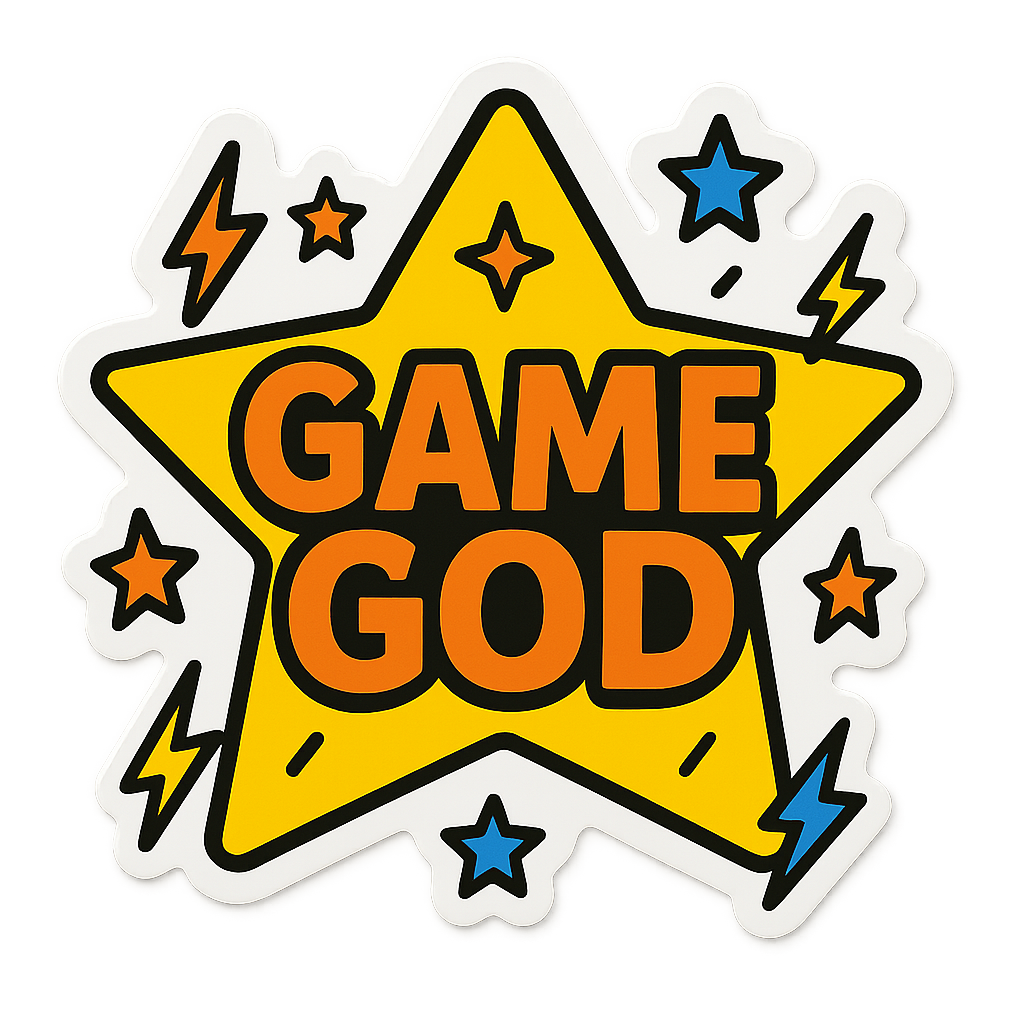 GAME GOD Power-Up Stickers – Limited Edition